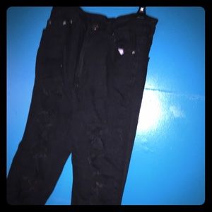 Fashion Nova Ripped Black Jeans